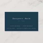 Professionelle Business Visitenkarten Blue Visitekaartje (Achterkant)