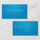 Professionelle Business Visitenkarten Blue/White Visitekaartje (Voorkant / Achterkant)