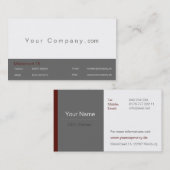 Professionelle Business Visitenkarten Braun/Rot Visitekaartje (Voorkant / Achterkant)