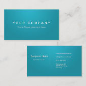 Professionelle Business Visitenkarten Cyan/türkis Visitekaartje (Voorkant / Achterkant)