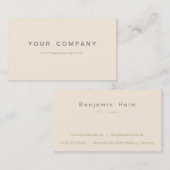 Professionelle Business Visitenkarten peach / gold Visitekaartje (Voorkant / Achterkant)