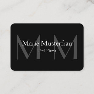 Professionelle Moderne Monogramm Visitenkarte Visitekaartje