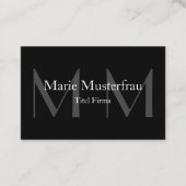 Professionelle Moderne Monogramm Visitenkarte Visitekaartje (Voorkant)