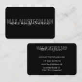 Professionelle Schwarze Visitenkarten Vorlage - Vi Visitekaartje (Voorkant / Achterkant)