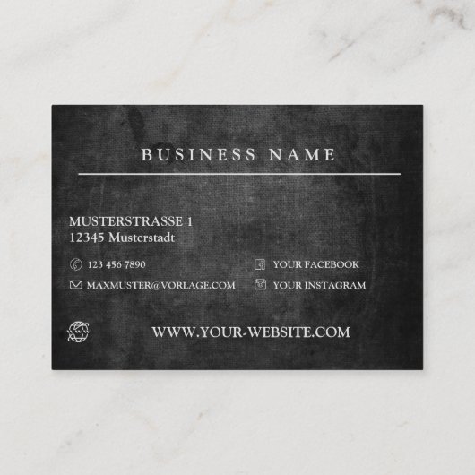Professionelle Visitenkarte Selbst Gestalten Visitekaartje (Achterkant)