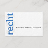 Professionelle Visitenkarten blau weiß Visitekaartje (Achterkant)