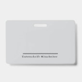 Professioneller Mitarbeiterausweis – Modern Badge (Back)