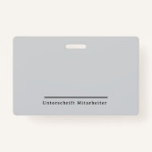 Professioneller Mitarbeiterausweis – Modern Badge (Achterkant)