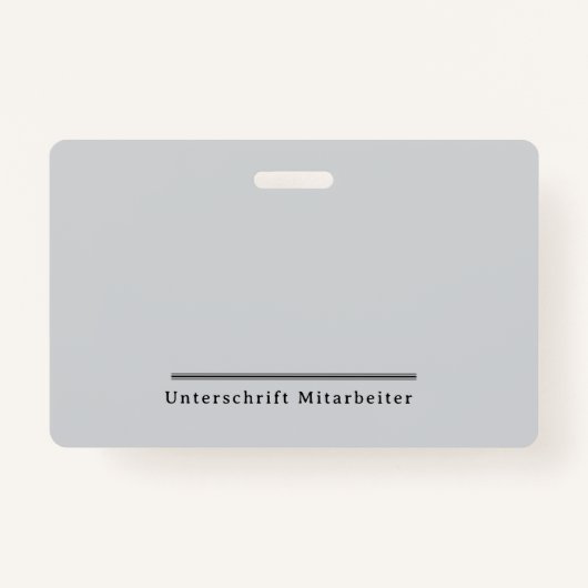 Professioneller Mitarbeiterausweis – Modern Badge (Achterkant)