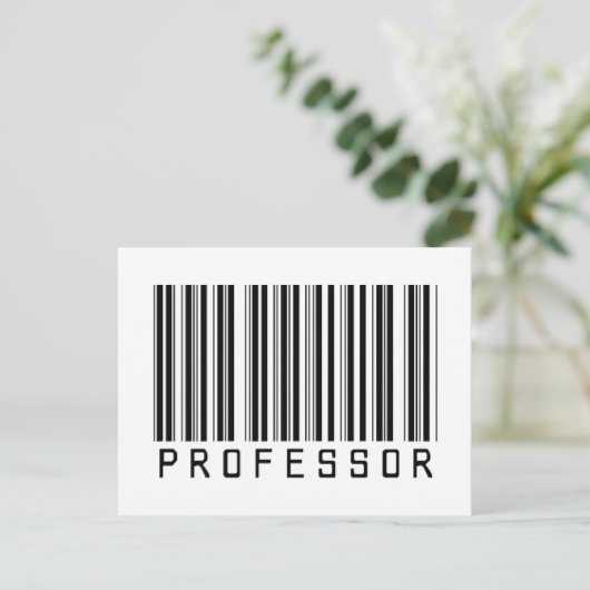 Professor Bar Code Briefkaart (Staand voorkant)