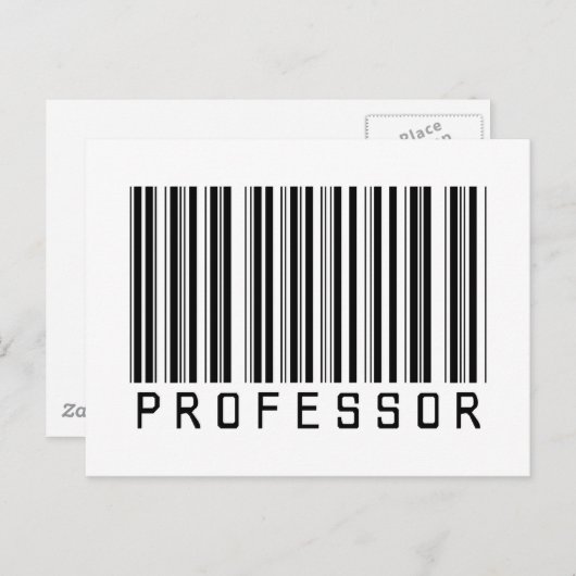Professor Bar Code Briefkaart (Voorkant / Achterkant)