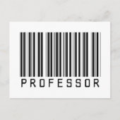 Professor Bar Code Briefkaart (Voorkant)