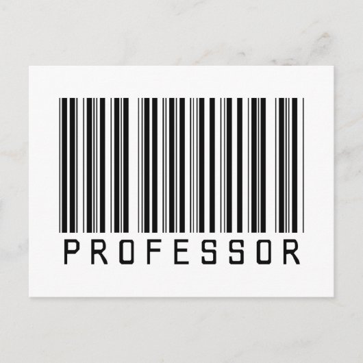 Professor Bar Code Briefkaart (Voorkant)