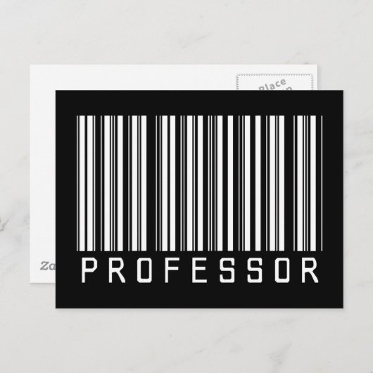 Professor Bar Code Briefkaart (Voorkant / Achterkant)