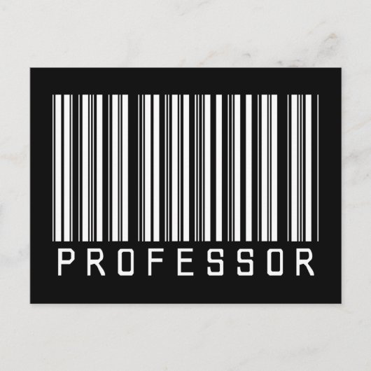 Professor Bar Code Briefkaart (Voorkant)