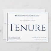Professor Blue Academic Tenure Party Uitnodiging (Voorkant)