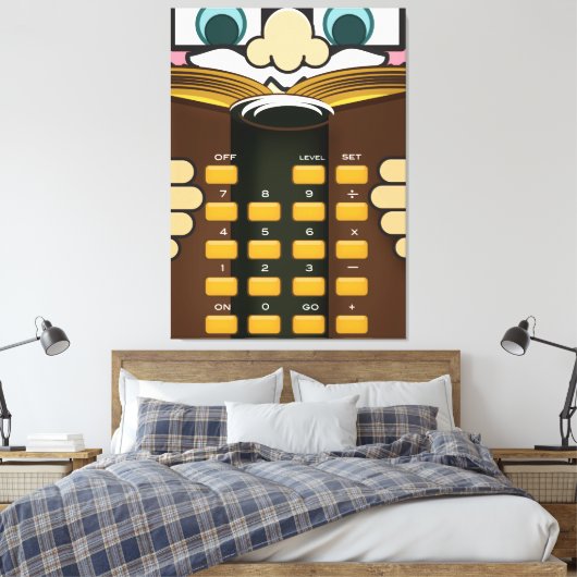 Professor Calculator Canvas Afdruk (Insitu (Slaapkamer))