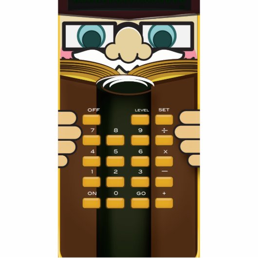 Professor Calculator Staand Fotobeeldje (Voorkant)