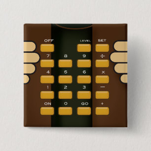 Professor Calculator Vierkante Button 5,1 Cm