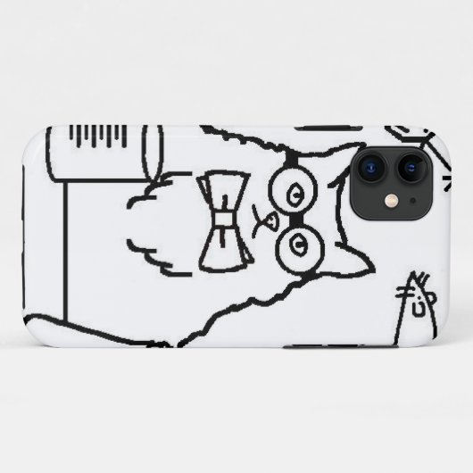 Professor Cat Case-Mate iPhone Case (Achterkant (horizontaal))
