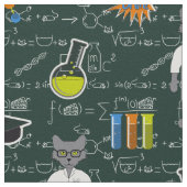 Professor Cat Fabric Stof (Close Up)