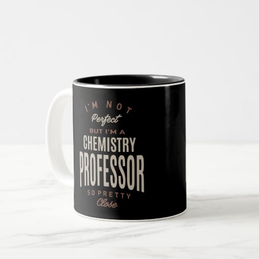 professor chemie tweekleurige koffiemok (Voorkant links)