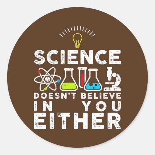 Professor Chemist Elements Scientist periodiek Ronde Sticker (Voorkant)