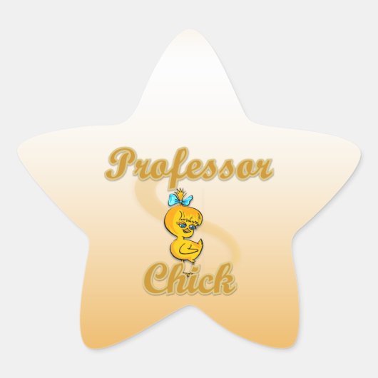 Professor Chick Ster Sticker (Voorkant)