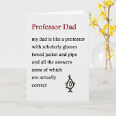 Professor Dad - een grappig Vaderdag gedicht Kaart (Gele Bloem)