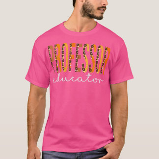 Professor Educator leopard Fall Autumn Lovers Than T-shirt