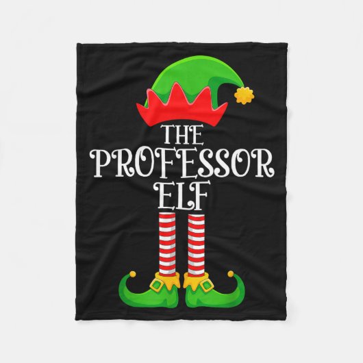 Professor Elf Christmas Family Matching Funny Love Fleece Deken (Voorkant)