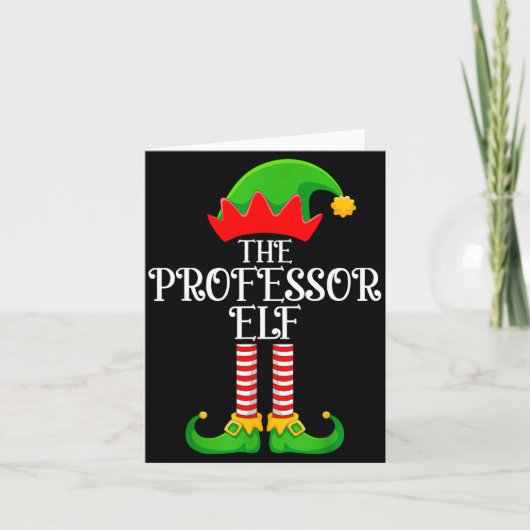 Professor Elf Christmas Family Matching Funny Love Kaart (Voorkant)