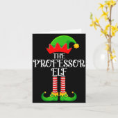 Professor Elf Christmas Family Matching Funny Love Kaart (Gele Bloem)