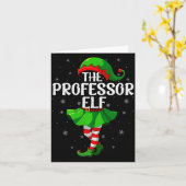 Professor Elf Christmas Girls Women Elf Squad Xmas Kaart (Gele Bloem)