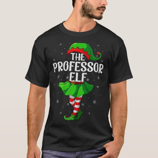 Professor Elf Christmas Girls Women Elf Squad Xmas T-shirt (Voorkant)