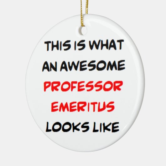 professor emeritus , geweldige keramisch ornament (Links)