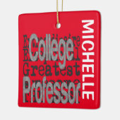 Professor Extraordinaire CUSTOM College Keramisch Ornament (Links)