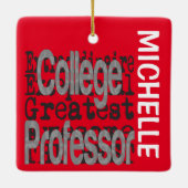 Professor Extraordinaire CUSTOM College Keramisch Ornament (Achterkant)