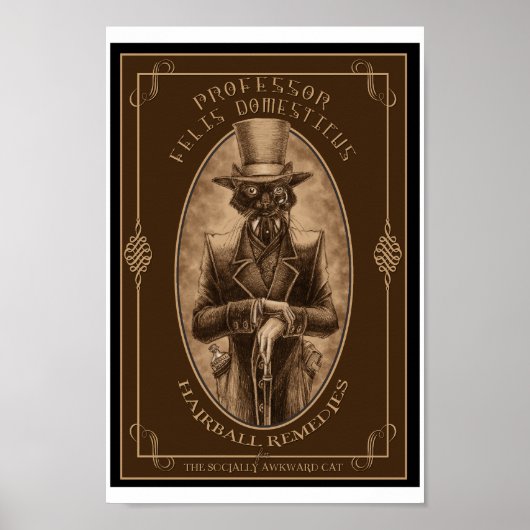 Professor Felis DOmesticus Poster (Voorkant)