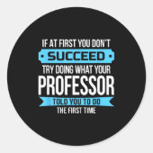 Professor Funny Appreciation Gift  Ronde Sticker (Voorkant)