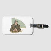 Professor Geleerde Man Onderwijzer Leraar Bagagelabel (Voorkant (horizontaal))