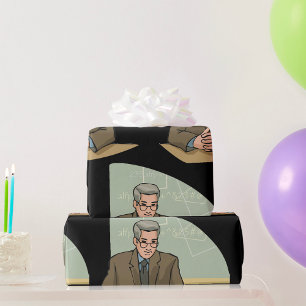 Professor Geleerde Man Onderwijzer Leraar Cadeaupapier