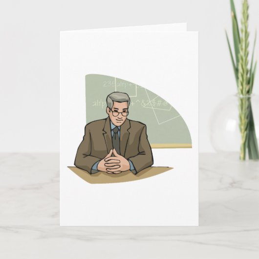 Professor Geleerde Man Onderwijzer Leraar Kaart (Voorkant)