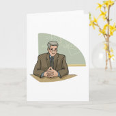 Professor Geleerde Man Onderwijzer Leraar Kaart (Gele Bloem)