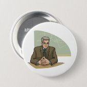 Professor Geleerde Man Onderwijzer Leraar Ronde Button 7,6 Cm (Voorkant /achterkant)