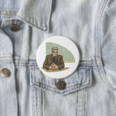 Professor Geleerde Man Onderwijzer Leraar Ronde Button 7,6 Cm (In situ)