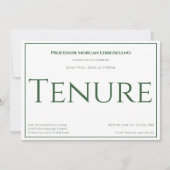 Professor Green Academic Tenure Party Uitnodiging (Voorkant)