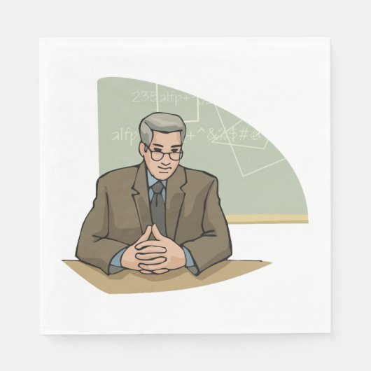 Professor in de klasse Napkins Servet (Voorkant)