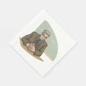 Professor in de klasse Napkins Servet (Hoek)