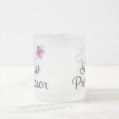 Professor in het roze recht matglas koffiemok (Center)